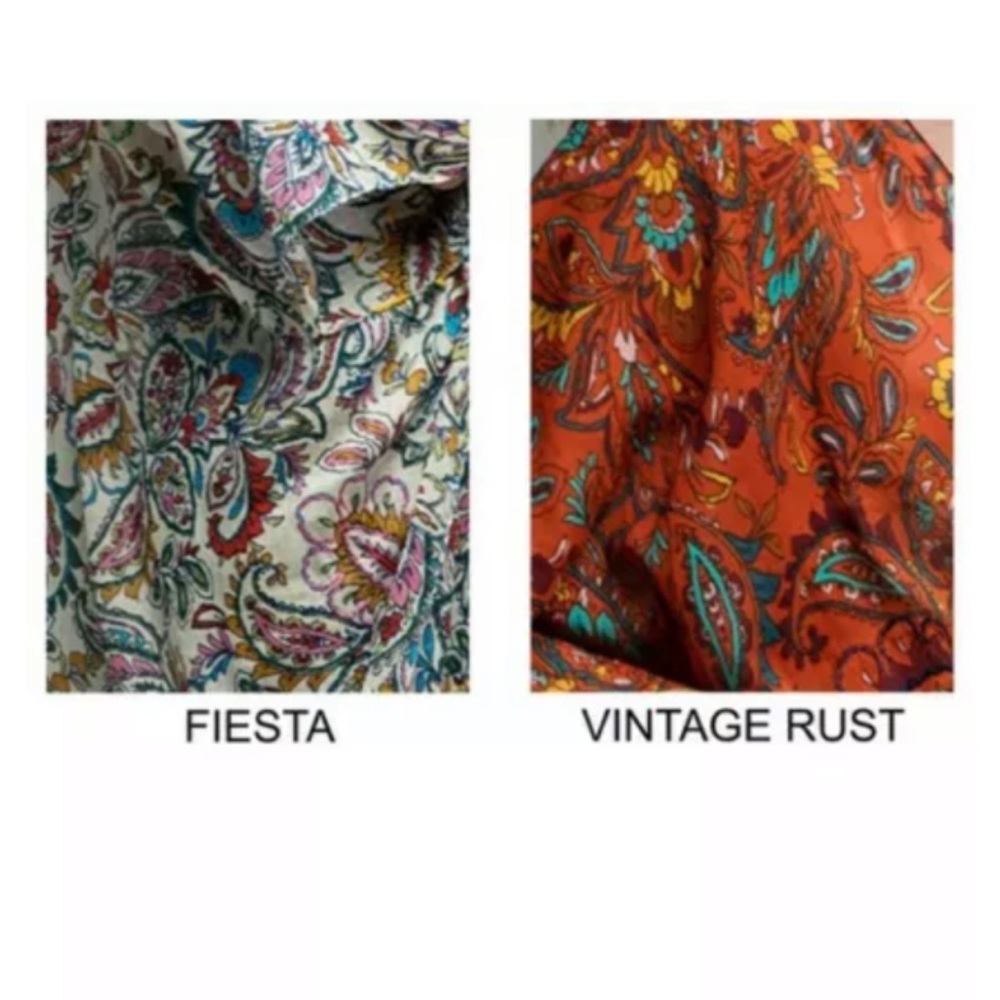 SOLD OUT Vintage Rust Jacobean Tassel Boho Kimono Wrap - Picture 6 of 6